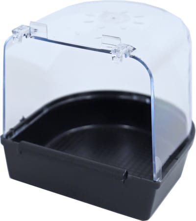 Vogel Badhuis - Vogelbadje - Plastic badhuisje - zwart
