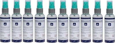 Handalcoholspray 70% - 100 ml met groene verstuiverdop - set van 10 Stuks