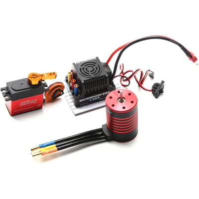 GTSKYTENRC 3650 moteur sans balais 5200KV moteur étanche 60A ESC T prise 25KG Servo pour voiture 1/10 RC 5200kv
