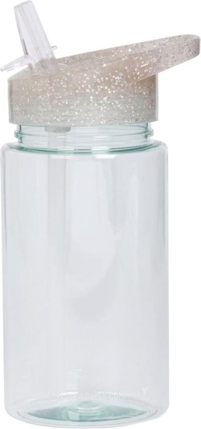 A Little Lovely Company - Drinkfles drinkbus - Glitter - zilver