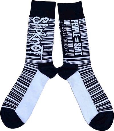 Slipknot - Barcode Sokken - EU 40-45 - Zwart/Wit