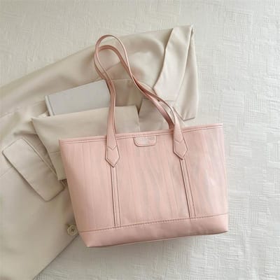 Modieuze tas met grote capaciteit in Koreaanse stijl voor werk en woon-werkverkeer voor dames, nieuw voor de lente, schoudertas, okseltas, draagtas beige