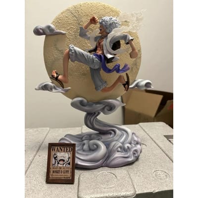 30cm Anime Actiemodel One Piece Luffy Gear 5 Actiemodel Monkey D. Luffy Figuren PVC Model Speelgoed Ornament Zonnegod Nika Cadeaus gray