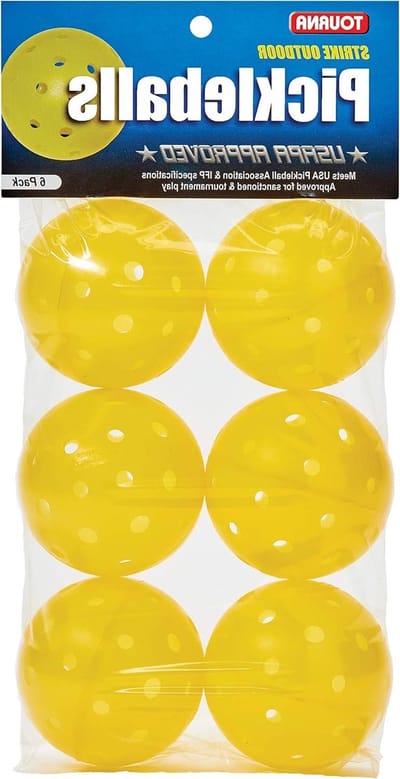 Pickleball Ballen - Outdoor Ballen - Sport Spelen - USAPA Goedgekeurd - 6 Stuks - Geel