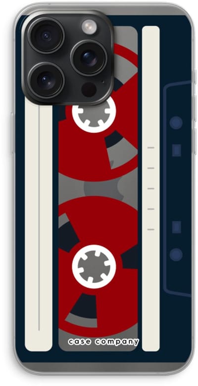 Case Company® - Hoesje geschikt voor iPhone 15 Pro Max hoesje - Here's your tape - Soft Cover Telefoonhoesje - Bescherming aan alle Kanten en Schermrand