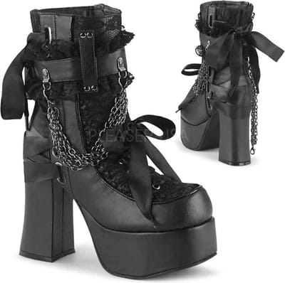 Demonia Enkellaars -40 Shoes- CHARADE-110 Zwart