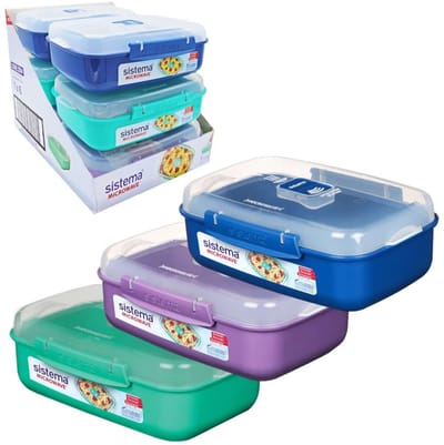 Sistema Microwave Colour rechthoekige kom 1.25L