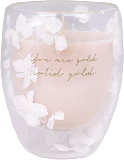 Sojakaars in Theeglas - Dubbelwandig theeglas - You are Gold - Geurkaars