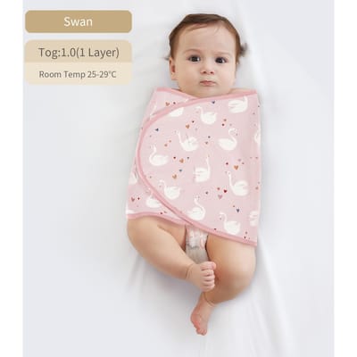 Dubbellaagse Baby Pasgeboren Baby Wikkeldoek Tie Anti Schrik Sprong Zomer Dunne Katoen Zacht Luiertafel Tas (as the picture,Single layer  S) white