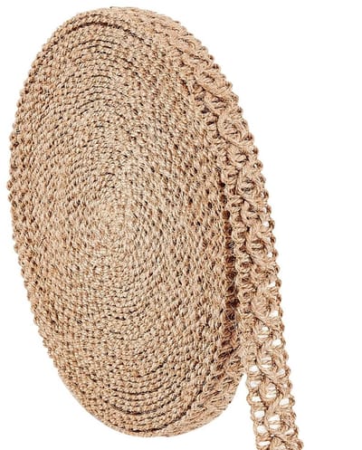 Dailygoods- Jute Lint 10 m - Gevlochten Jute Band - Rustiek Decoratie Lint - Geweven Jute Touw - 18 mm Breed - Creatieve Knutselbenodigdheden - Decoratielint