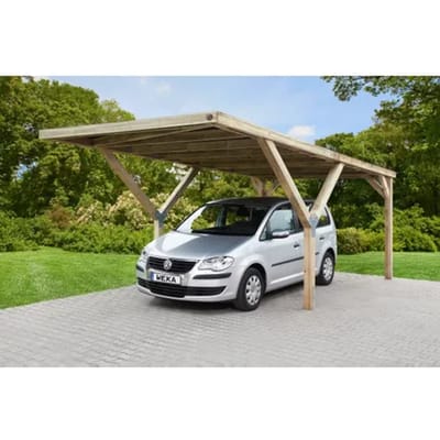 Weka Carport-enkel 612 Zonder Dak 360x606cm