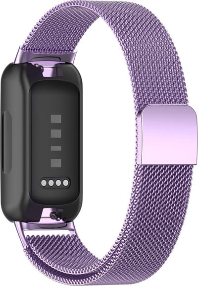 Scoby - Horlogebandje - Smartwatch Band - Geschikt voor FitBit Inspire 3 - Magneetsluiting - Stijlvol - Comfortabel - Elegant - Paars