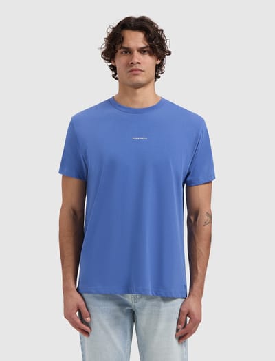 Pure Path T-shirt Essential Logo Fadded Cobalt  S