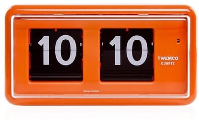 Twemco | Flipklok | QT-30 | Oranje | Flip Clock | Flip Klok | Retro Klok | Digitale Klok | Digitale Wandklok| Digitale Klok Op Batterijen | Vintage Klok | Retro | Long life Mechanism