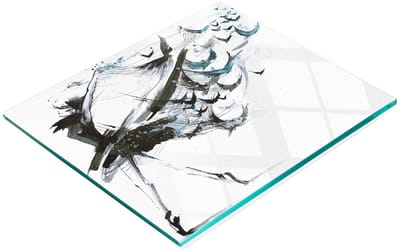Glazen snijplank met decoratieve ballerina-afbeeldingen, 60x52 cm