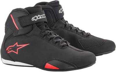 Alpinestars Sektor Motorschoenen Zwart Wit Rood Fluo - Maat 44/45 - Laars