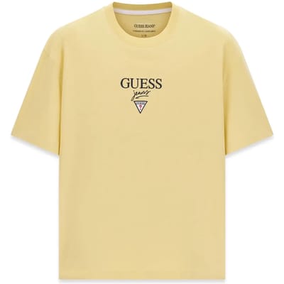 Guess Jeans West Coast Hotel Regular Fit T-shirt Met Korte Mouwen Geel S Man