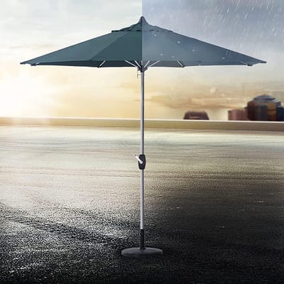 Luxe Aluminium Tuinparasol 250 cm met Zwengel en UV-Bescherming – Waterdichte Outdoor Parasol voor Terras, Strand & Zwembad (Beige)