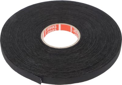 TESA Linnentape PET-wol - 9 mm breed - 250 um dik - Tot 105 graden - 25 meter - zwart