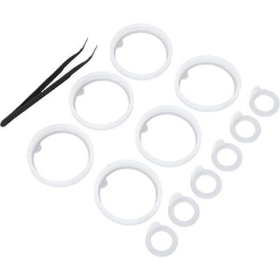 12 Stuks Waterfles Deksel Pakking Vervanging Siliconen Waterfles Tuit O-ringen voor Actieven white