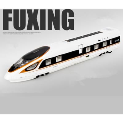 Legering Hogesnelheidstrein Model Diecast Metaal Speelgoed Spoor Elektrische Hogesnelheidstrein Metro Voertuigen Auto Model Geluid En Licht Kinderen Cadeau white