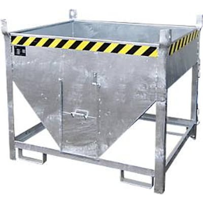 Bauer silocontainer SGS 50, met schuifpoort, L 1000 x B 1200 x H 1025 mm, 0,5 m³, tot 750 kg, plaatstaal, thermisch verzinkt