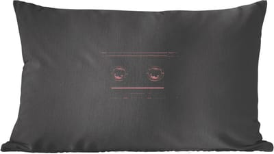Sierkussens - Kussentjes Woonkamer - 60x40 cm - Cassetteband - Bordeaux - Vintage