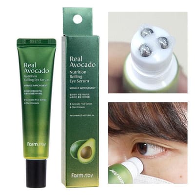 Farm Staty Real Avocado Nutrition Roll-on Oogserum 25ml +WILLEKEURIG CADEAU gray