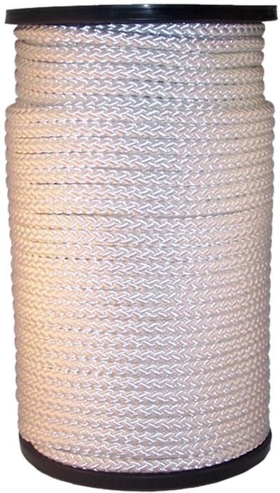 Nylon koord gevlochten wit – 2 mm – zonder kern – 100 meter – touw
