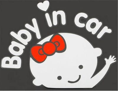 Baby in Car Meisje auto sticker - Baby aan boord autosticker - 1 stuks