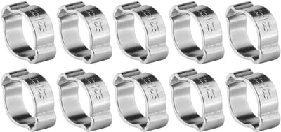 10 Stuks Gegalvaniseerde RVS Slangklemmen met Twee Oren 5-23mm voor Brandstof- en Gasslangen