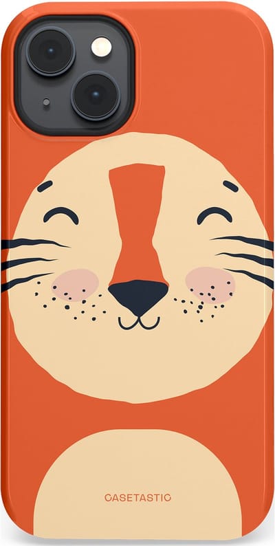 Casetastic hoesje geschikt voor Apple iPhone 14 Plus - MagSafe - Dubbellaagse bescherming - Knuffelkopjes tijger - Fashion Case - Terracotta Zand