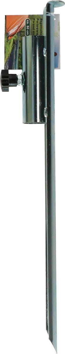 Camp Active Parasolhouder - verstelbaar - 50 cm - metaal/staal - voor stokken 2,5 - 3,5 cm - weerbestendig - parasolharing