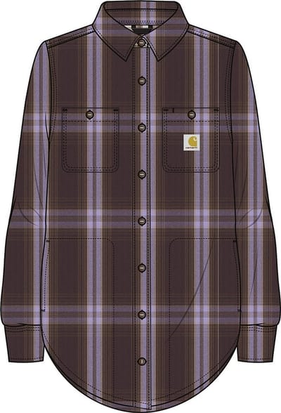 Carhartt Twill Plaid Overhemd Met Lange Mouwen Bruin XL