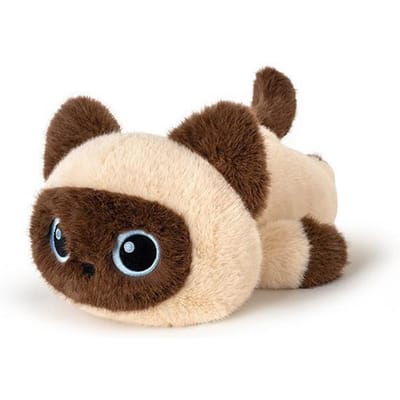 Pluizig Kat Knuffeldier Zacht Knuffeldier Kitten Pop Levensgetrouw Grote Ogen Huisdier Kitten Pluche Cartoon Siamees Kat Kussen Mooi Cadeau 28-30CM