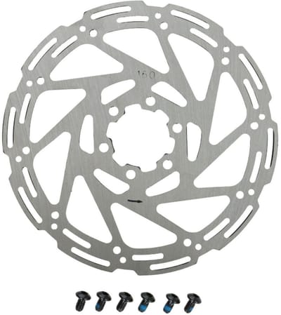 Remschijf Fatbike 160 mm – 6-Gaats – Voor & Achter – Geschikt voor V8 / V20 – Inclusief Bevestigingsbouten