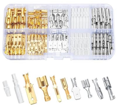 Ronde stekkerverbindingsset 150 stuks met isolatieafdekking - 2,8 mm, 4,8 mm, 6,3 mm