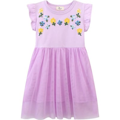 Nouvelles Jupes d'Été et de Printemps pour Enfants, Robes à Manches Courtes pour Filles, Jupes Décontractées pour Filles de Style Européen et Américain 130CM white