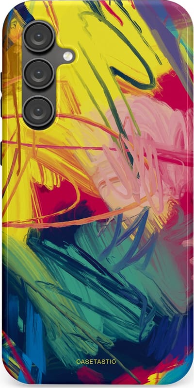 Casetastic Hoesje Geschikt voor Samsung S23 FE - Stijlvolle Beschermende Duo-layer Case - Kleurenstorm
