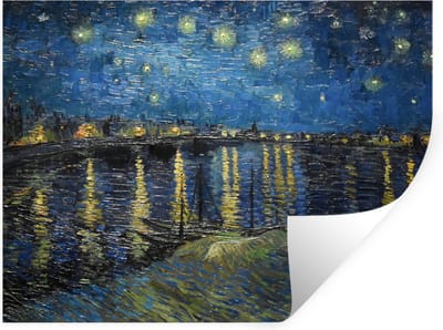 Muurstickers - Sticker Folie - Van Gogh - Brug - Oude meesters - 40x30 cm - Plakfolie - Muurstickers Kinderkamer - Zelfklevend Behang - Zelfklevend behangpapier - Stickerfolie