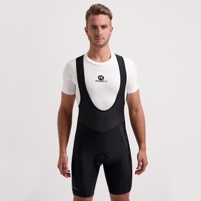 Rogelli Econ Heren Korte Fietsbroek - Zeem - Bretels - Zwart