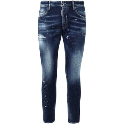 Dsquared2 Medium Easy Wash Skater Marineblauwe Jeans