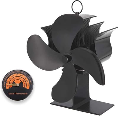 Luxe Kachelventilator, voor houtkachel of open haard, milieuvriendelijk en efficiënt