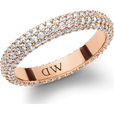 DANIEL WELLINGTON PAVE DW0040062 - 48 MM - ROSEGOUDKLEURIGE RING MET ZIRKONIA'S 1 STUK