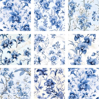 9 stuks 15x15cm tegelstickers bloemen transparant - orchideeen - badkamer, keuken en toilet - zelfklevend - peel and stick - decoratiestickers - plakfolie stickers - backsplash