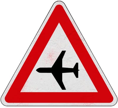 Laagvliegende vliegtuigen bord - J30 | Sign Again materiaal | 15 cm