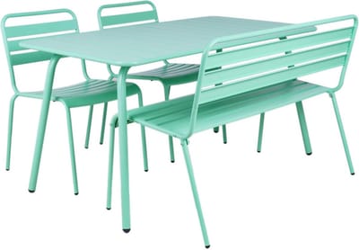 MaximaVida metalen tuinset Max cactus 150 cm – 1 tafel met 2 stoelen en 1 bank