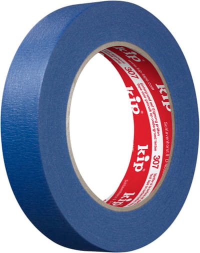 Kip 307 - SMOOTH-TEC Afplaktape - Blauw - 24mmx50m - Dun glad crêpepapier met speciale rubberlijm voor buiten - UV-, weer- en verouderingsbestendig - Goede hechting en hoge scheurvastheid bij hoge luchtvochtigheid - Temperatuurbestendig tot 90°C