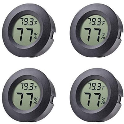 Set van 4 Mini Hygrometers en Thermometers voor Binnen