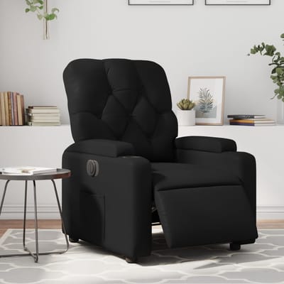 vidaXL - Fauteuil - elektrisch - verstelbaar - kunstleer - zwart